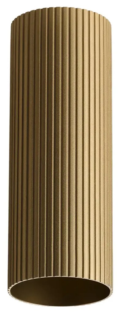 Minimalistické bodové svietidlo Lucas Ribbed Tube 40 zlatá