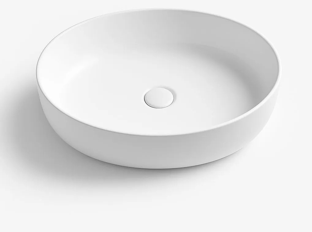Erga Oval, umývadlo na dosku 550x400x140 mm, biela lesklá, ERG-V03-OVAL55-WH