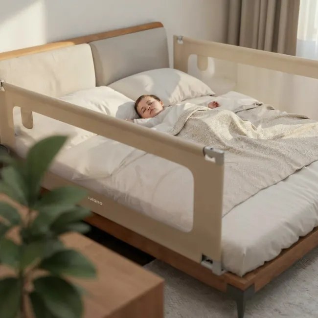 Bezpečnostná zábrana na posteľ Cover 40 béžová 200 cm