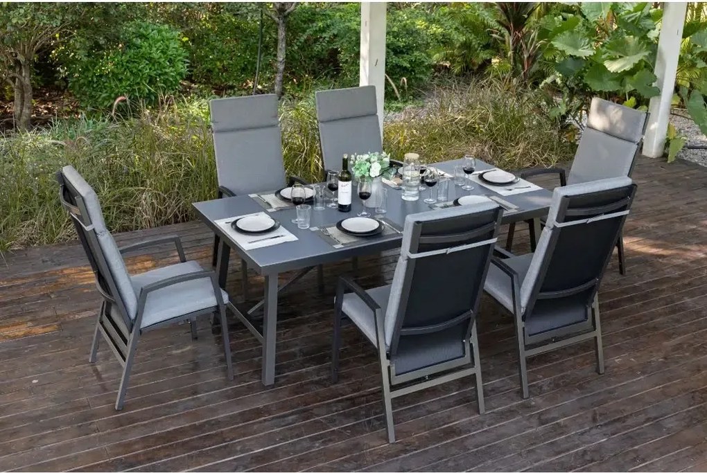 Jedálenská súprava ARCTIC antracit, 6+1