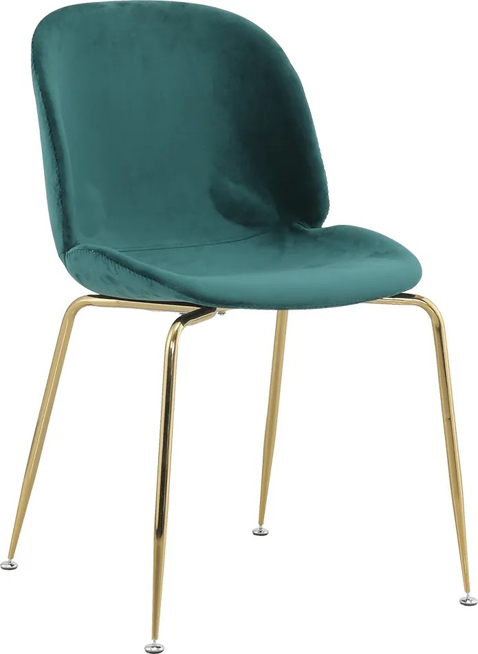 KONDELA Portia jedálenská stolička zelená / zlatá