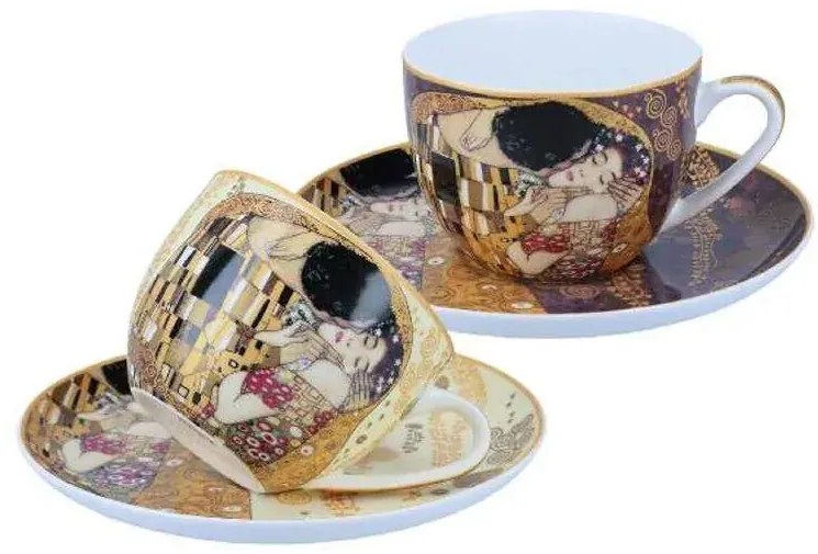 Set 2 ks šálka s podš. 250 ml l Gustav Klimt The Kiss, CARMANI