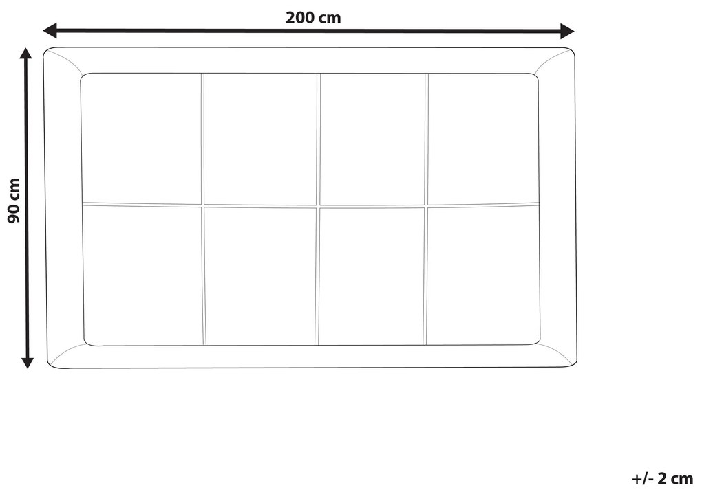 Krycia podložka na matrac 90 x 200 cm MULHACEN Beliani