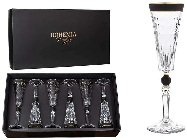 BOHEMIA PRESTIGE CONTE MODERN POHÁR NA ŠAMPANSKÉ 170ML SADA 6 KS