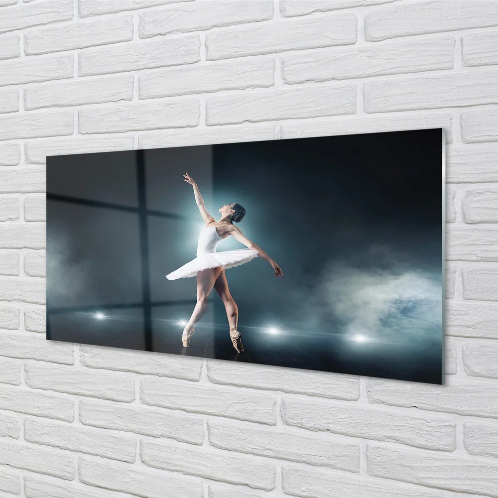 Obraz plexi Biely balet šaty žena 125x50 cm