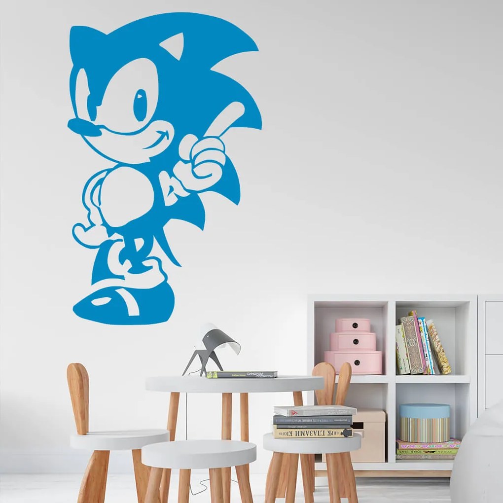 Veselá Stena Samolepka Ježko Sonic Farba: žlutá, Veľkosť: 60 x 37 cm