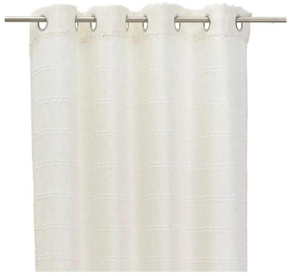 Bielo-béžový záves s prímesou ľanu 140x260 cm Nodes – Casa Selección