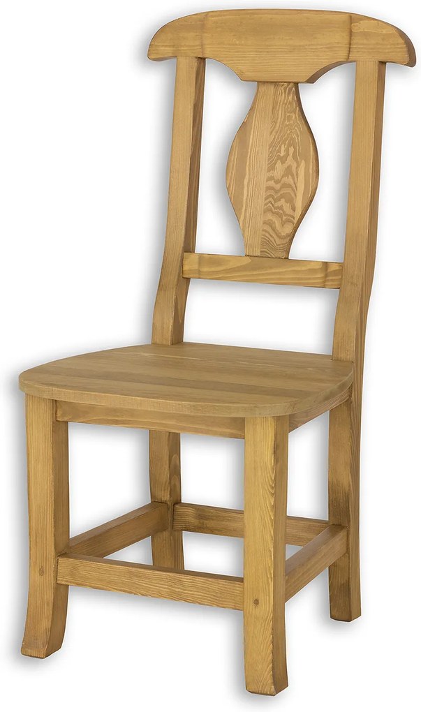 WOSK Drevená stolička SIL 03 Farba nábytku:: K03 - Biela Patina, Farba dosky:: K01 - Svetlý vosk