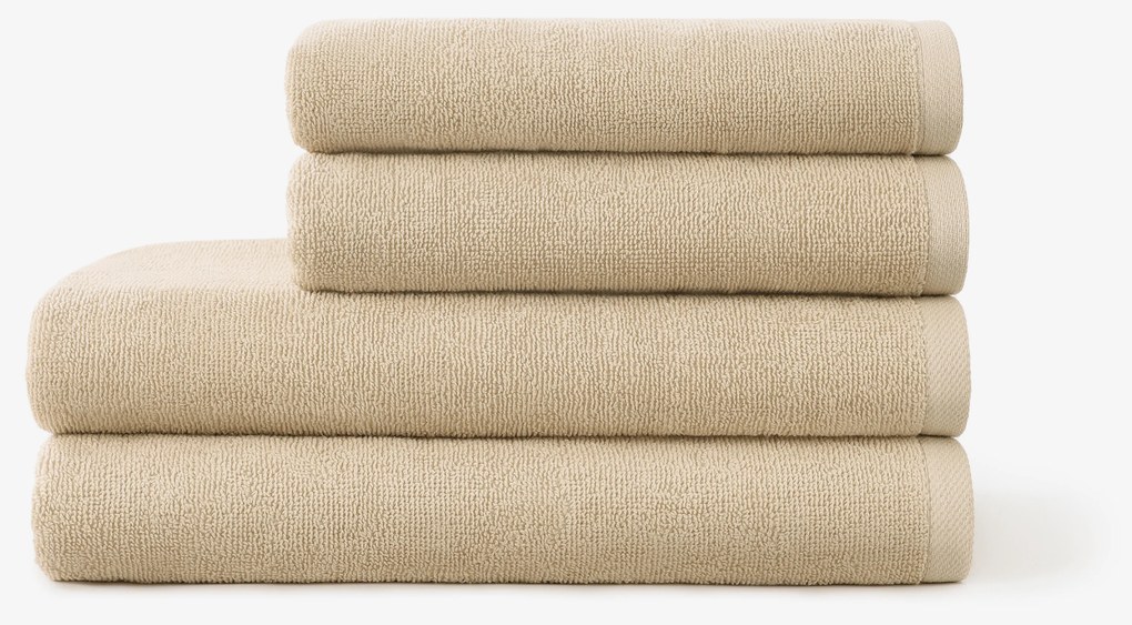 Goldea bavlnený froté uterák / osuška soft bez bordúry – béžový 50 x 100 cm