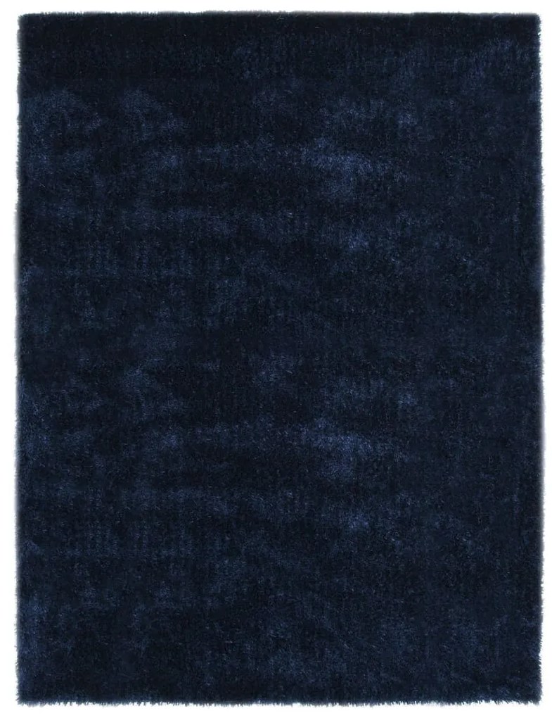 vidaXL Chlpatý koberček modrý 80x150 cm