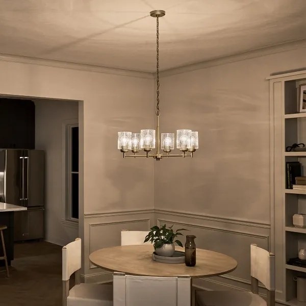 Kichler KL-WINSLOW6-NBR - Luster na reťazi WINSLOW 6xE27/60W/230V mosadz