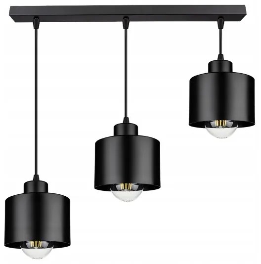 Luster na lanku 3xE27/35W/230V čierna