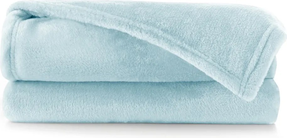 Svetlomodrá deka z mikrovlákna DecoKing Mic, 160 x 210 cm