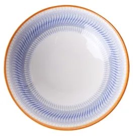 24-dielna jedálenská súprava modrá/oranžová/porcelán