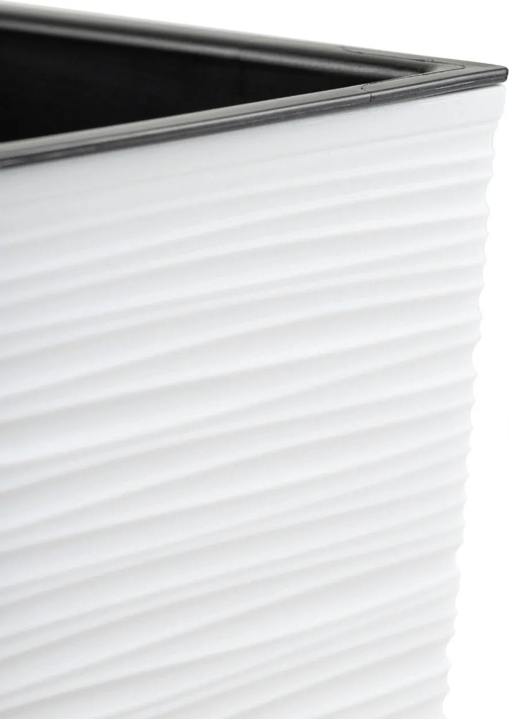 PLASTOVÝ KVETINÁČ BLOOM RIFLO 36X56X20 CM BIELA