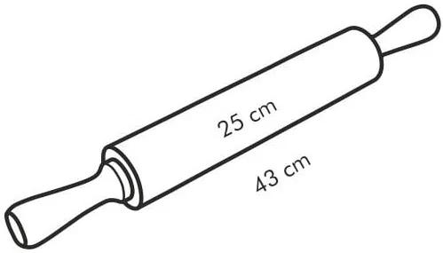Tescoma Delícia 630170.00 - Valček na cesto DELÍCIA nerezový, o 5 cm, 25 cm