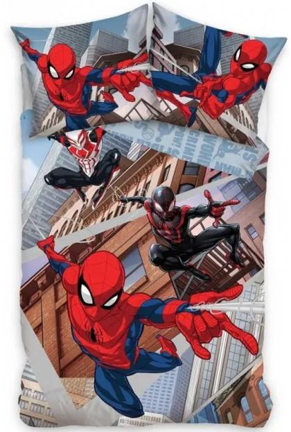 CARBOTEX - Detské / chlapčenské bavlnené posteľné obliečky Spiderman - MARVEL / 140 x 200 cm + 70 x 90 cm