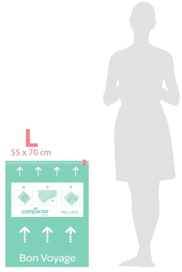 Vákuové vrecia v súprave 4 ks Roll Up L – Compactor