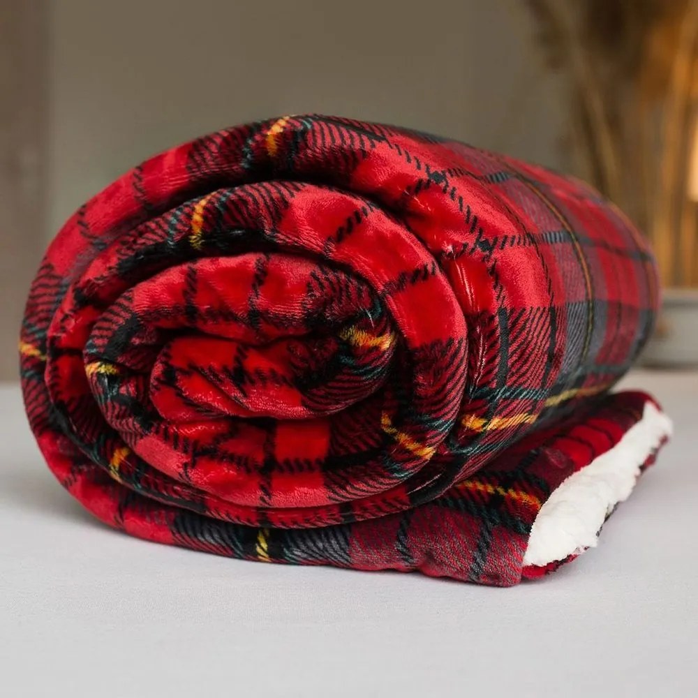 Jerry Fabrics Mikroplyšová deka s baránkom - Šedá / čierna / biela | 150 x 200 cm