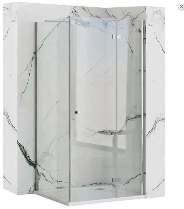 REA - MADOX U jednodverový sprchový kút  90 x 120 cm, sklo číre, REA-K5630