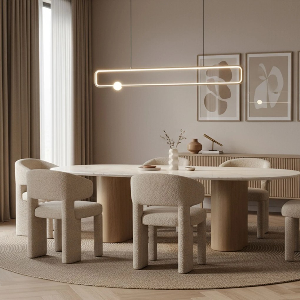 Toolight Toolight, LED závesné osvetlenie, 35W, 4000K, 1500lm, G123-CP, čierna-biela, OSW-02615