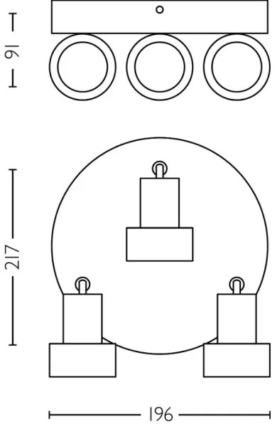 Philips - Bodové svietidlo CONDUIT 3xGU10/5W/230V čierna/mosadz