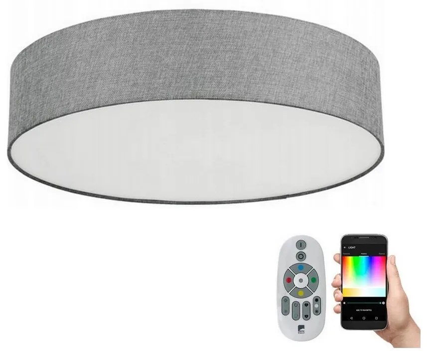 Eglo Eglo 33772 - LED RGBW Stmievateľné stropné svietidlo ROMAO-C LED/33W/230V šedá+ DO EG33772