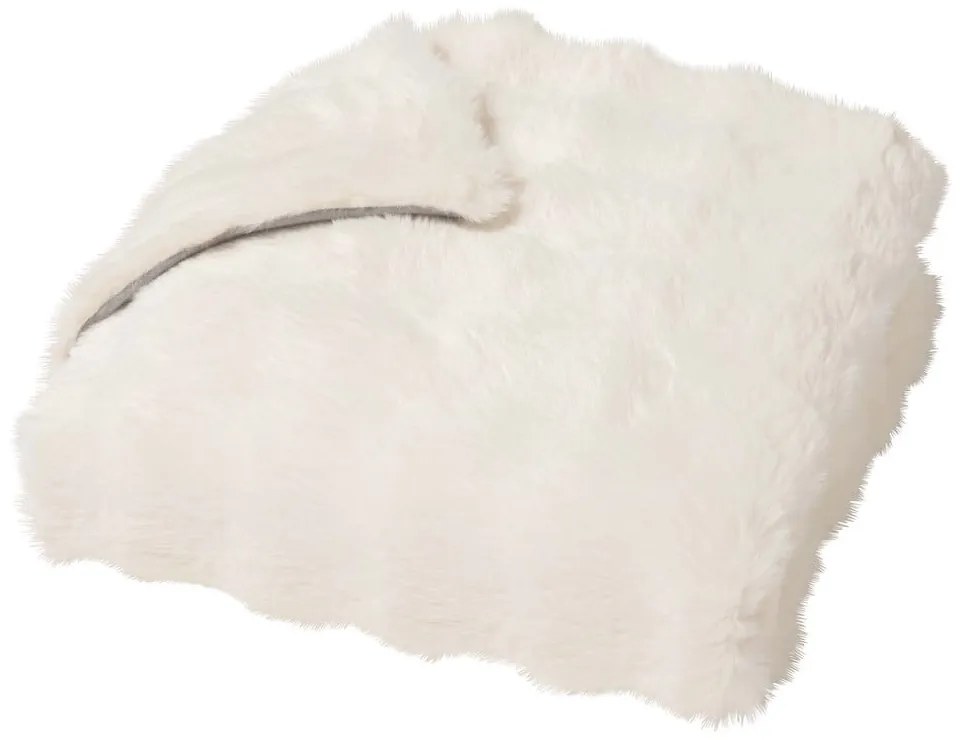 Krémová deka z mikroplyšu 180x220 cm Mounty – douceur d'intérieur