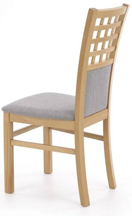 Jedálenská stolička Gerard 3, sivá / dub medový