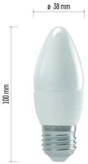 EMOS LED žiarovka Candle, E27, 4W, teplá biela