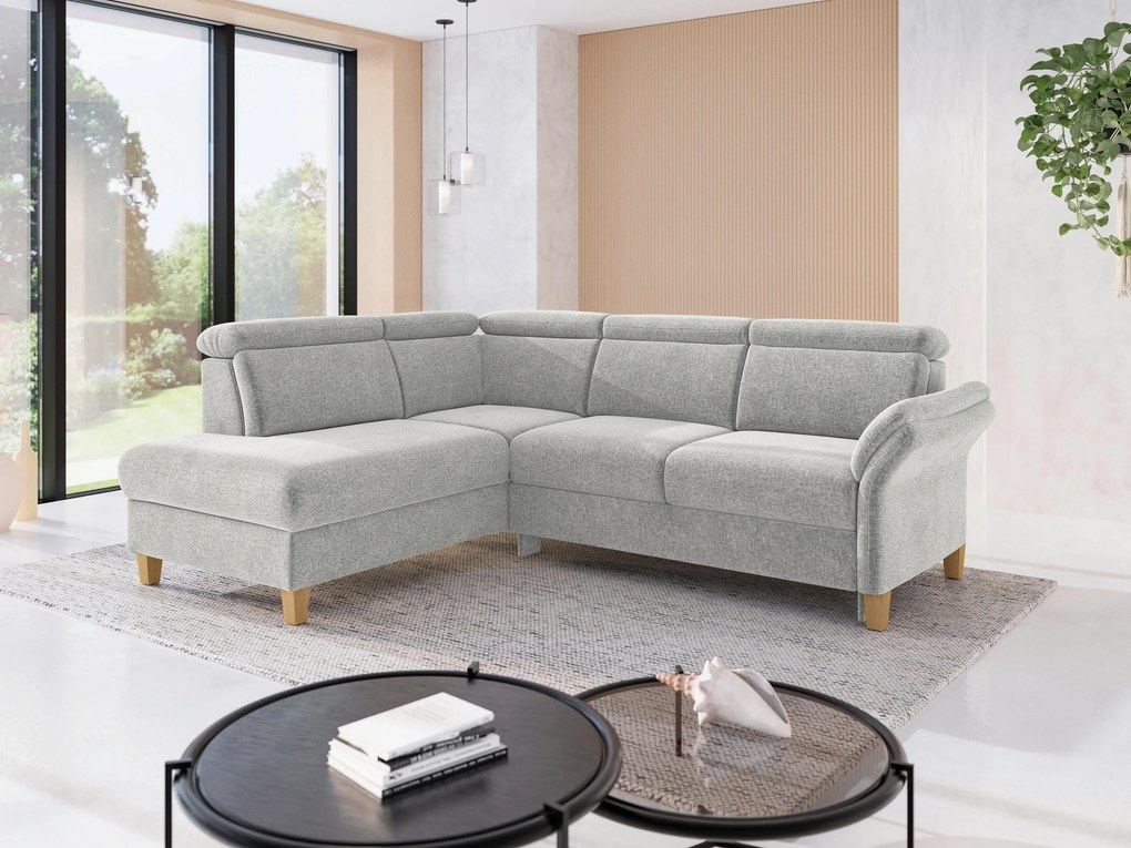 XXXLutz ROHOVÁ SEDAČKA, textil, svetlosivá Sit & More - Sedačky - 00014402572F
