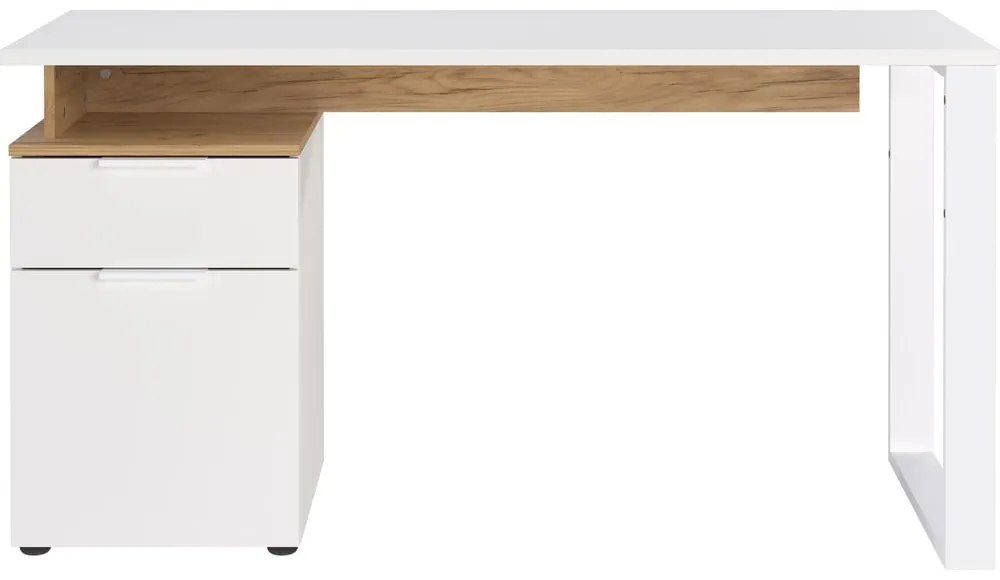 Pracovný stôl s bielou doskou 61x140 cm Hasselt – Germania