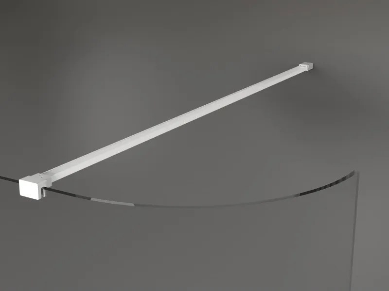 Mexen Kioto, zaoblená sprchová zástena 150 x 200 cm, 8mm číre sklo, biely profil, 800-150-101-20-06
