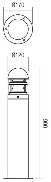 Redo 9946 - Vonkajšia lampa ARGO 1xE27/42W/230V IP54 hnedá