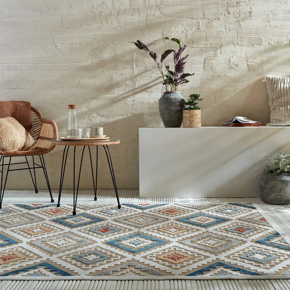Krémový vnútorný a vonkajší koberec 200x290 cm Zion Natural - Flair Rugs