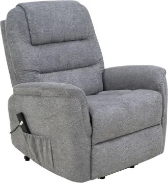 Kreslo s elektrickým polohovaním Baldini, šedá látka%