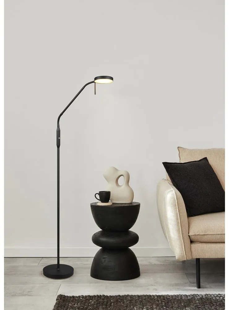 Čierna LED stojacia lampa (výška 160 cm) Moreno – Reality