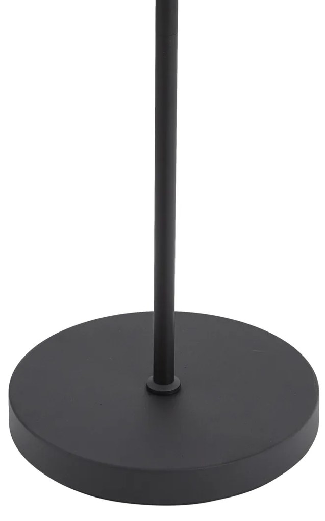 Moderná stojaca lampa čierna vrátane LED 3-stupňové stmievanie nabíjateľná - Statler