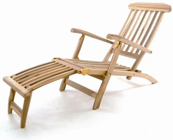 Divero Florentine 50389 Záhradné drevené lehátko + polstrovanie - antracit