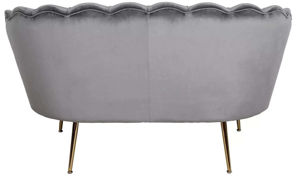 Dvoumístná pohovka Camellia samet šedá