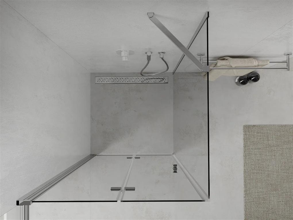 Mexen Lima, sprchovací kút 120 (dvere) x 120 (stena) cm, 6mm číre sklo, chrómový profil, 856-120-120-01-00
