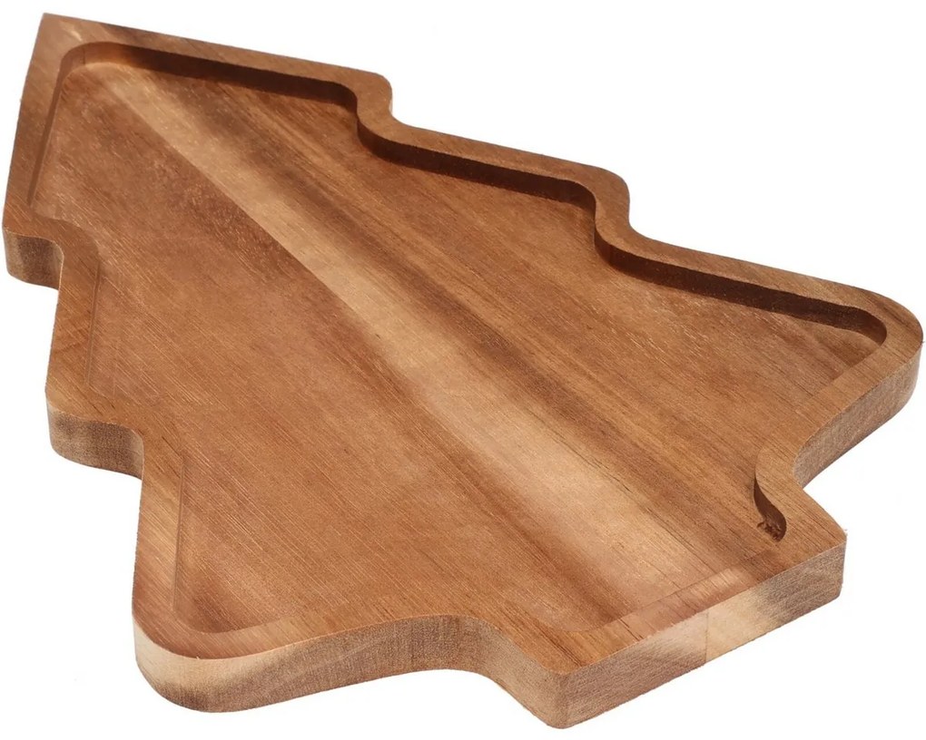 Servírovacia tácka z akácie Stromček 28,5 × 20 × 1,5 cm