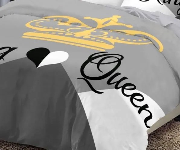 Francúzske obliečky Homa KING and QUEEN CROWN 6-dielna sada 200x220 cm