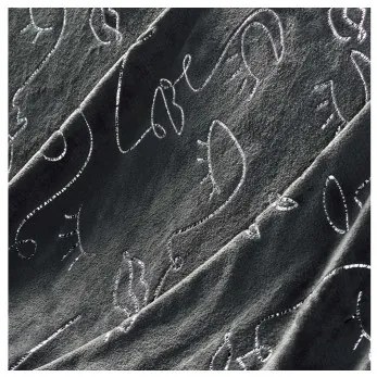 Sammer Plyšová deka v čiernej farbe so vzormi 125x150 cm 3574386095136