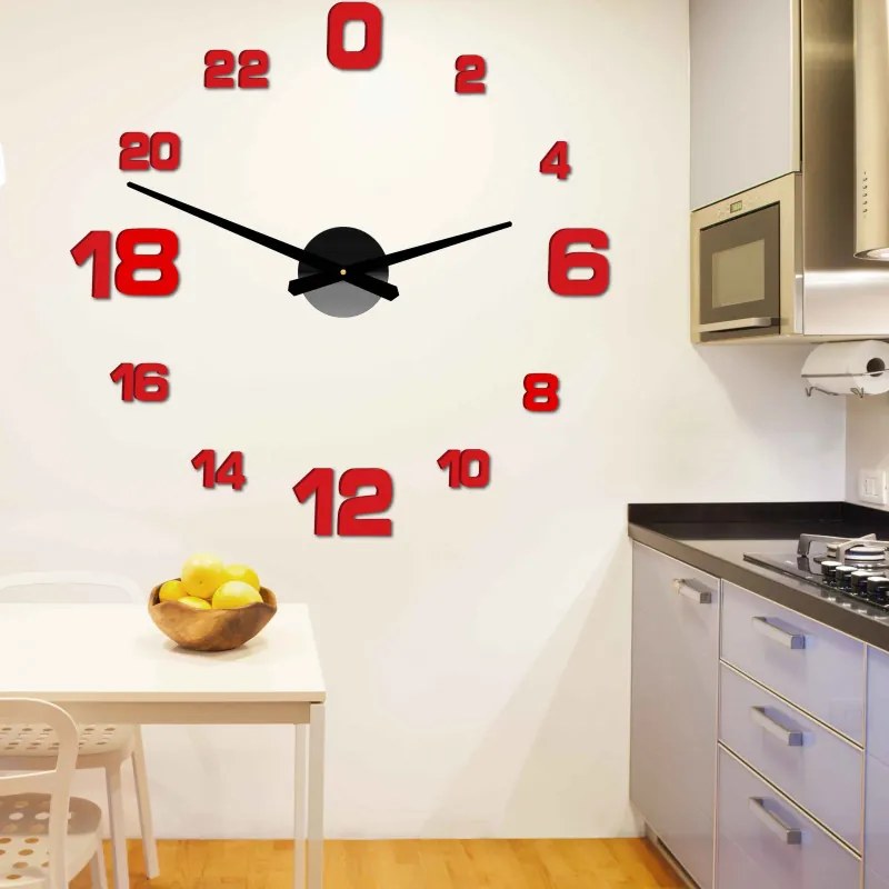 Moderné nalepovacie nástenné hodiny | 3D hodiny 12S022-Wall clock