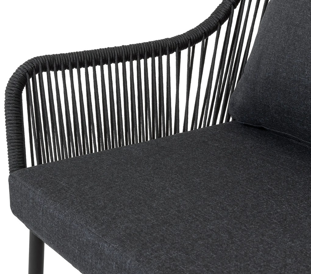 Rohová sedačka s textilným výpletom