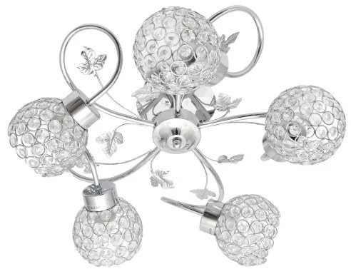 Prisadený luster SOPHIA 5xE27/15W/230V lesklý chróm/číra