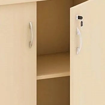 Kombinovaná kancelárska skriňa ARRISTO LUX, 800 x 400 x 1836 mm, breza