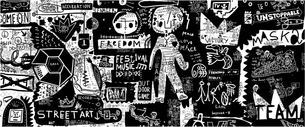 Obraz - Graffiti (120x50 cm)