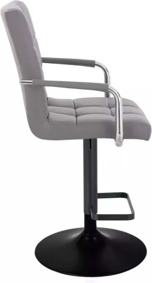 LuxuryForm DESIGN Barová stolička VERONA na čiernom tanieri - šedá